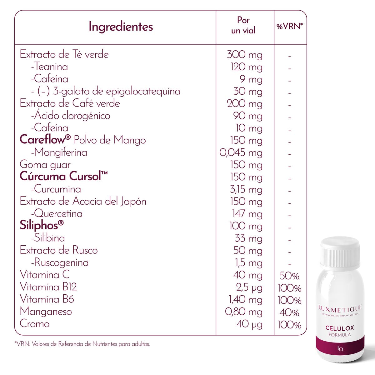 CELLUOX FORMULA 